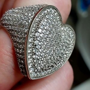 Size 7 cute faux diamond ring 360